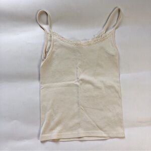 Brandy Melville Cream Lace Trim Cami